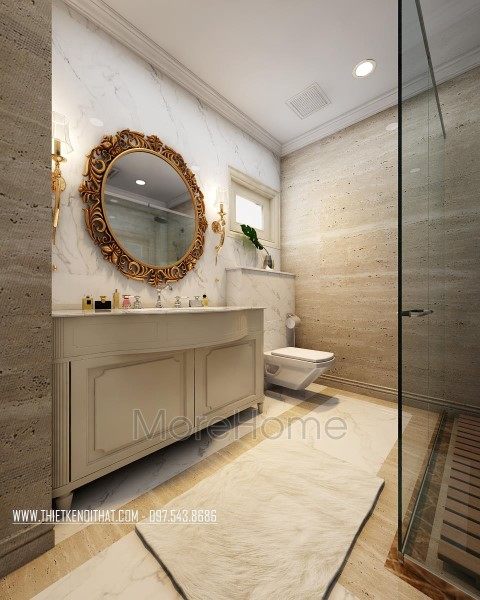 Thiết kế nội thất phòng tắm, nhà vệ sinh biệt thự Quảng Ninh